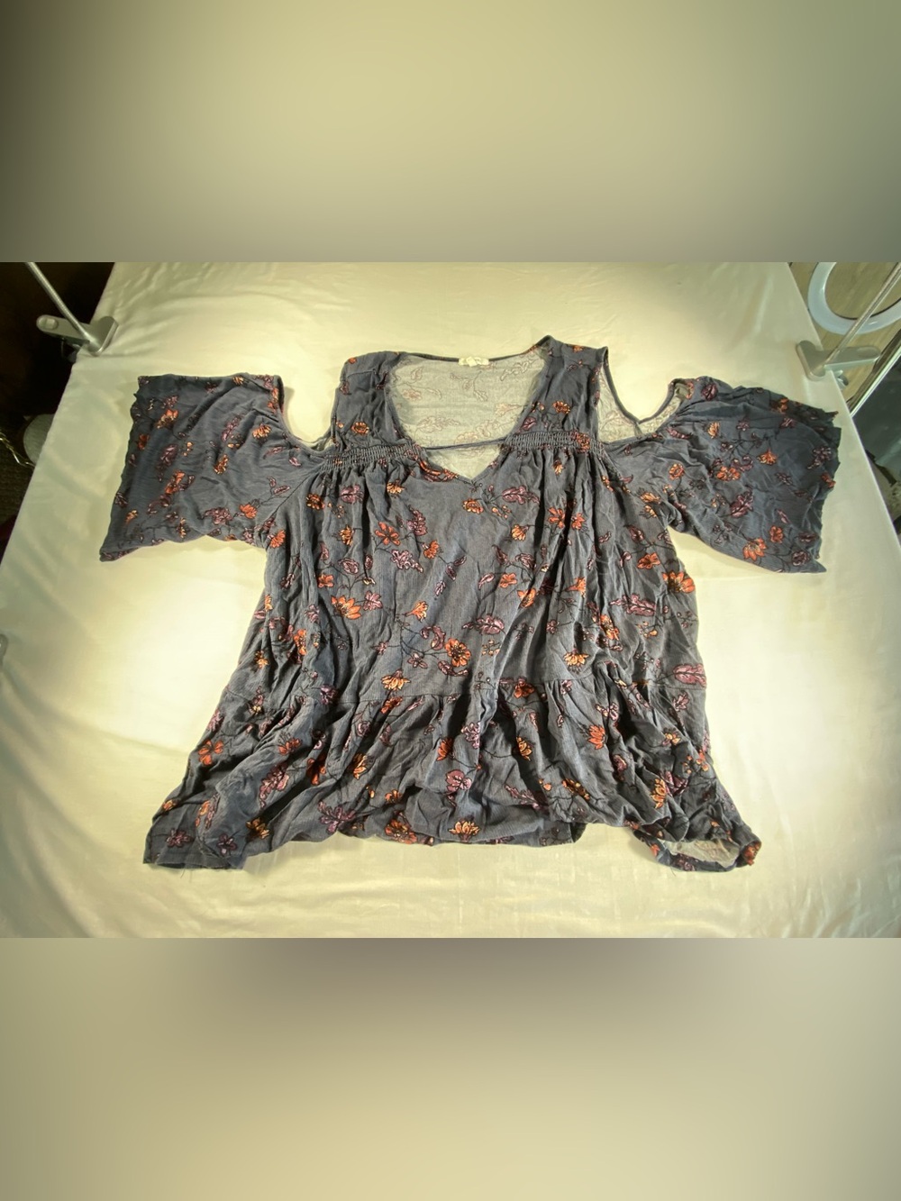 Maurice’s Women’s Plus Size 3 Cold Shoulder Floral Knit Top Shirt